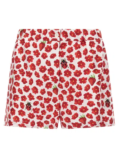 Versace 'strawberry Garden' Shorts In Multi