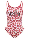Versace Strawberry Garden Swimsuit In Red