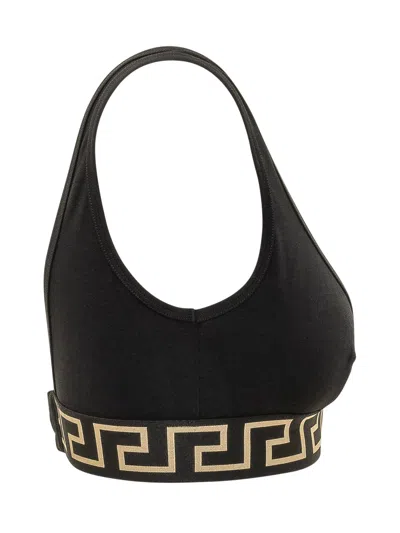 Versace Stretch Bra In Black