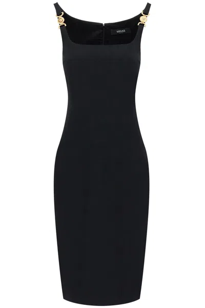 VERSACE STRETCH CADY SHEATH DRESS