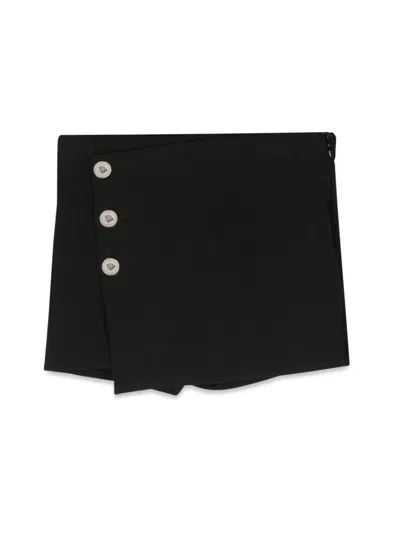 Versace Kids'  Stretch Cady Shorts In Black
