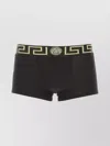 VERSACE STRETCH COTTON BOXER SET WITH GREEK KEY EMBROIDERY
