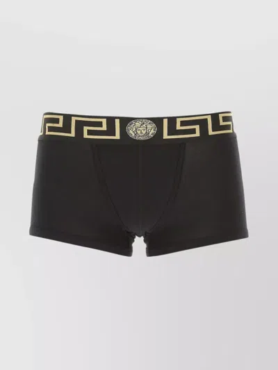 Versace Man Black Stretch Cotton Boxer