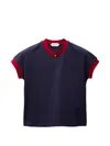 Versace Stretch Cotton-jersey T-shirt In Blue