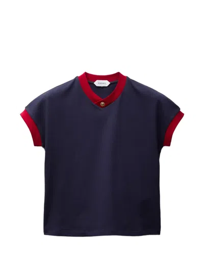 Versace Stretch Cotton-jersey T-shirt In Blue