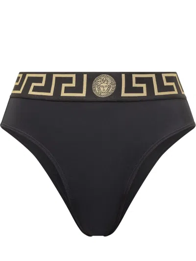 Versace Stretch Lycra Bikini Briefs In Black
