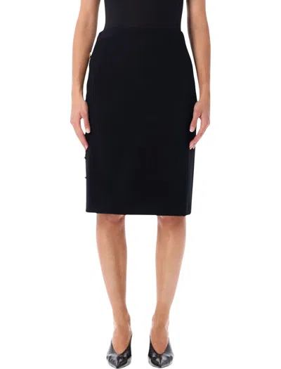 Versace Stretch Pencil Skirt In Black