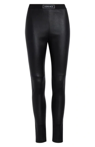 Versace Stretch Plongé Leather Leggings