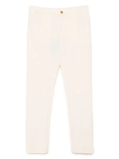 Versace Kids' Stretch Twill Jersey Pants In Neutrals