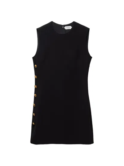Versace Stretch Viscose Cady Mini Dress In Schwarz
