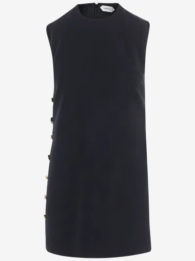Versace Stretch Viscose Dress In Black