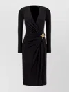 Versace Satin Dress With Safety Pin