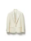 Versace Stretch Wool Blazer In White