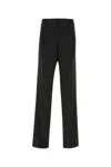 Versace Wool Elastane Trousers In Black