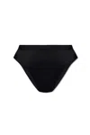 Versace Black High-waisted Bikini Bottom In Black