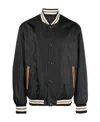 Versace Medusa Flame Nylon Bomber Jacket In Black