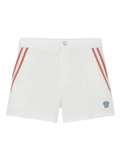 Versace Kids' Stripe-detail Shorts In White