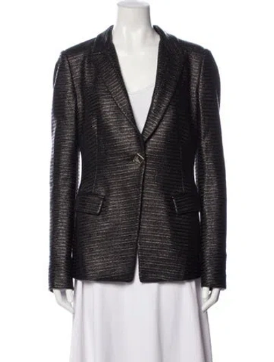 Pre-owned Versace Striped Blazer In Blue