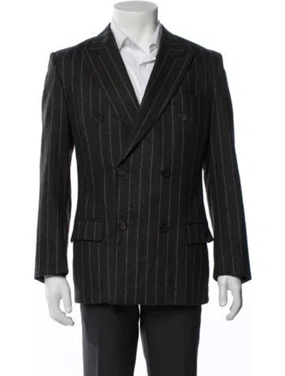 Pre-owned Versace Striped Blazer In Multicolor