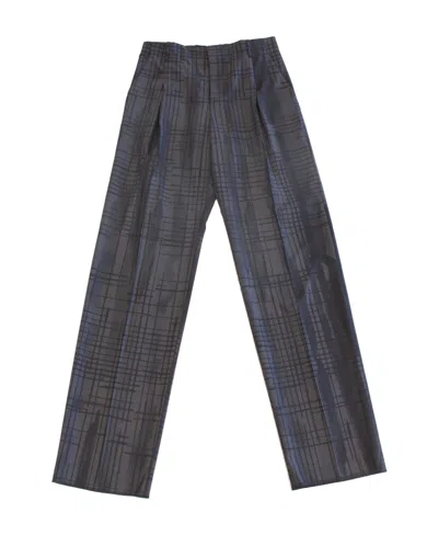 Versace Striped Casual Pants In Black