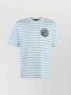 Versace Multicolored Nautical Stripe T-shirt In Blue