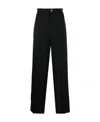 Versace Men's Logoed Side Stripes Track-pants In Black