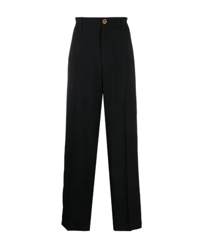 VERSACE VERSACE STRIPE-DETAILED STRAIGHT-HEM TROUSERS
