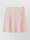 Versace Striped Pleated Skirt Button Detail