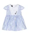 Versace Striped Poplin Dress In Blue