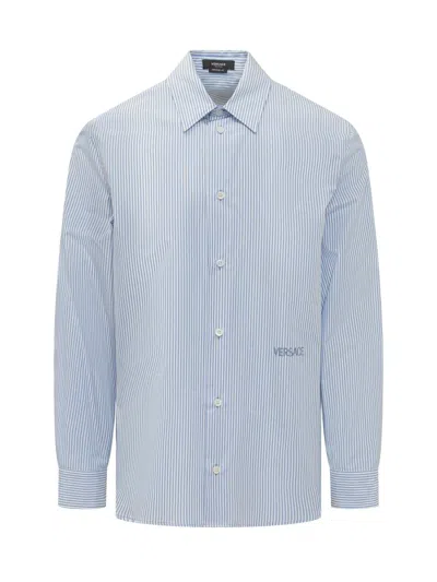 VERSACE STRIPED SEASHELL BAROQUE SHIRT