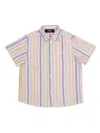 Versace Striped Shirt In Blue