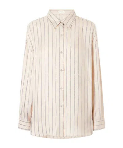 Versace Striped Shirt In White
