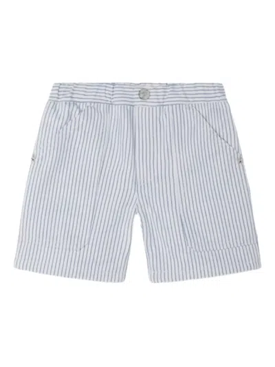 Versace Kids' Striped Shorts In Blue