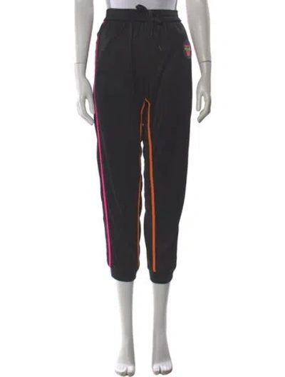 Pre-owned Versace Striped Skinny Leg Pants In Gray