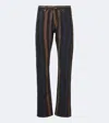 Versace Denim Jeans Striped Pattern Belt Loops In Multi
