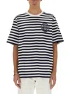 Versace Striped T-shirt In Multi