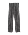 Versace Striped Tailored Trousers In Black