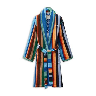 Versace Striped Terry Medusa Robe In Multi