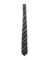 Versace Striped Tie In Multicolor Silk In Multi