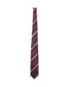 Versace Striped Tie In Multicolor Silk In Multi