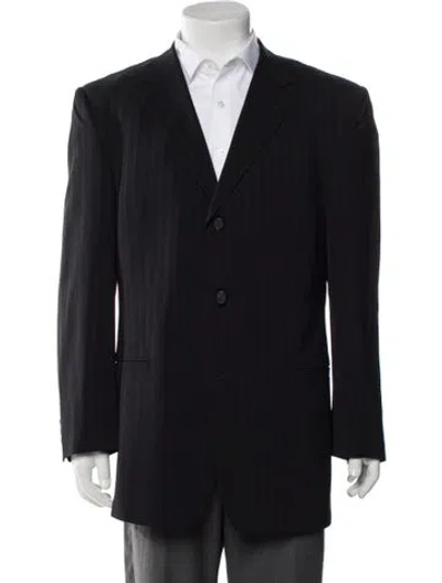 Pre-owned Versace Striped Two-piece Suit In Black