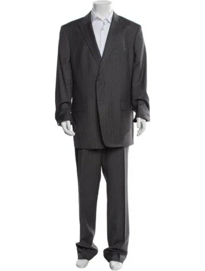 Pre-owned Versace Striped Two-piece Suit In White