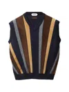 Versace Gender Inclusive Mixed Media Patchwork Sweater Vest In Multi