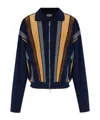 Versace Striped Zip Jacket In Multi