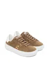 Versace Stud Trainers In Brown