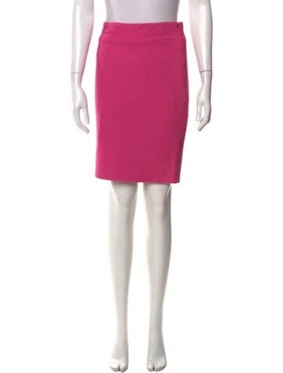 Pre-owned Versace Studded Accents Knee-length Skirt In Pink