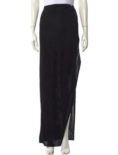 Pre-owned Versace Studded Accents Long Skirt In Black