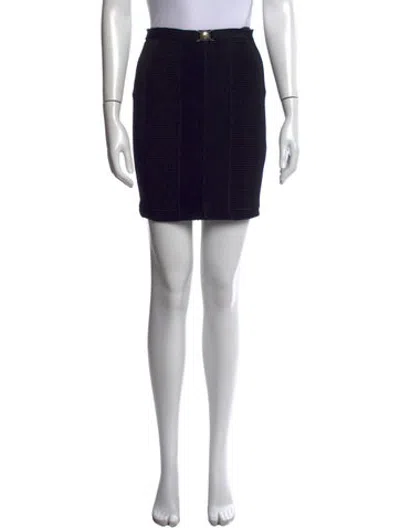 Pre-owned Versace Studded Accents Mini Skirt In Black