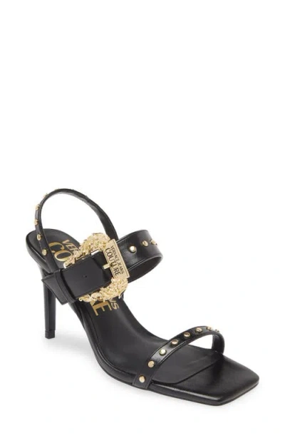 Versace Studded Couture Slingback Sandal In Black