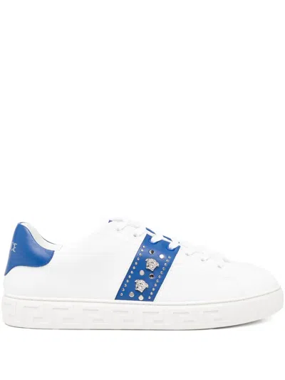 Versace Studded Trainers In White